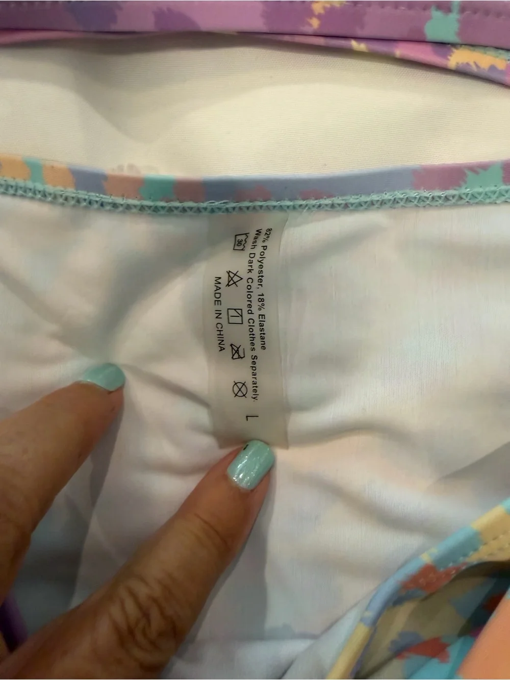 Multicolor Pastel Leopard Print High-Waist Bikini